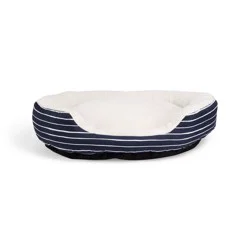 EveryYay Essentials Step-In Dog Bed, 36" L X 30" W X 7" H, Large, Navy