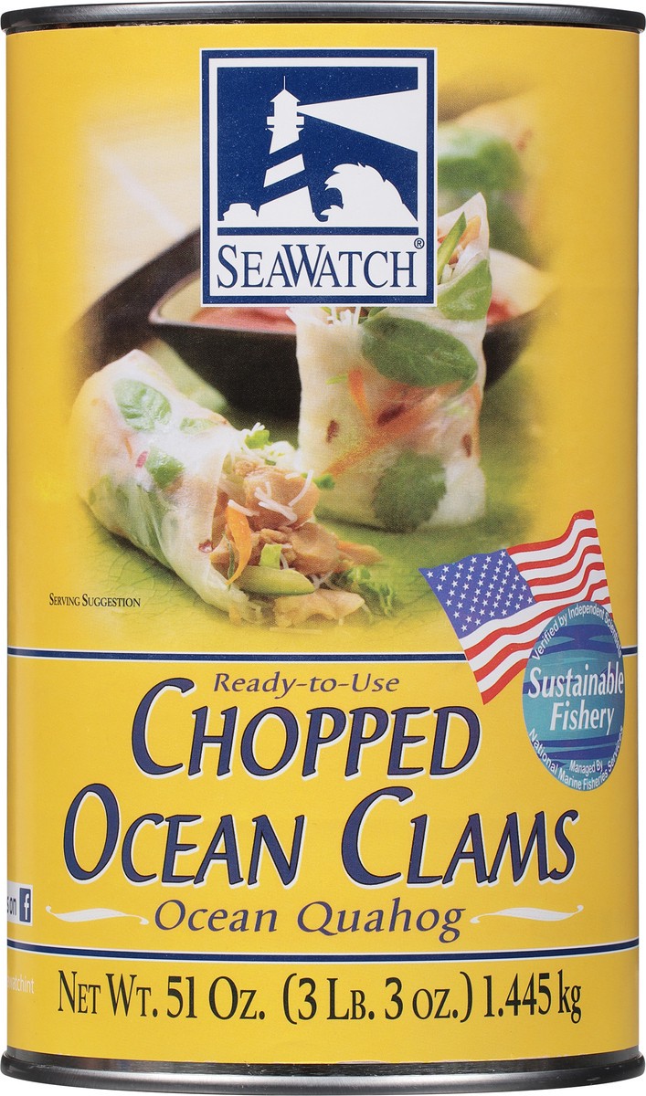 slide 3 of 9, SeaWatch Chopped Ocean Clams 51 oz, 51 oz