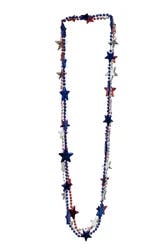 Meijer Corporate Seasonal Patriotic Star Necklaces, Red/Silver/Blue