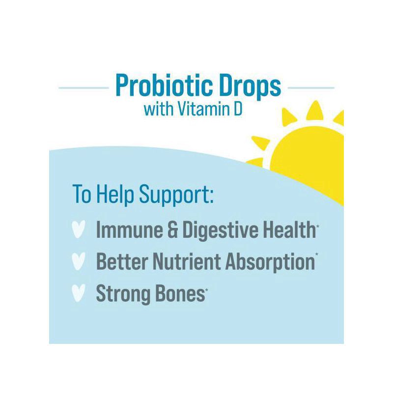 slide 5 of 7, Culturelle Baby 0-12 Months Grow + Thrive Probiotic + Vitamin D Drops 0.3 oz, 0.3 oz