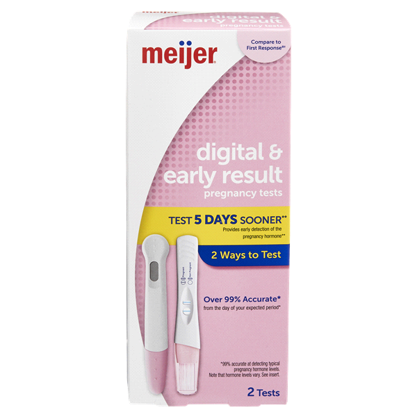 slide 1 of 1, Meijer Test and Confirm Pregnancy Test, 2 ct