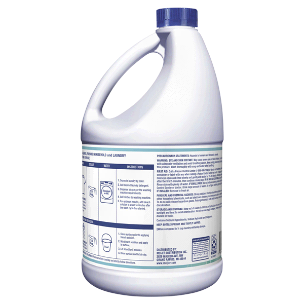 slide 8 of 13, Meijer Low Splash Bleach, Linen Scent, 81 oz