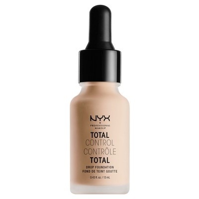 slide 1 of 4, NYX Professional Makeup Total Control Drop Foundation Light Ivory, 0.43 fl oz