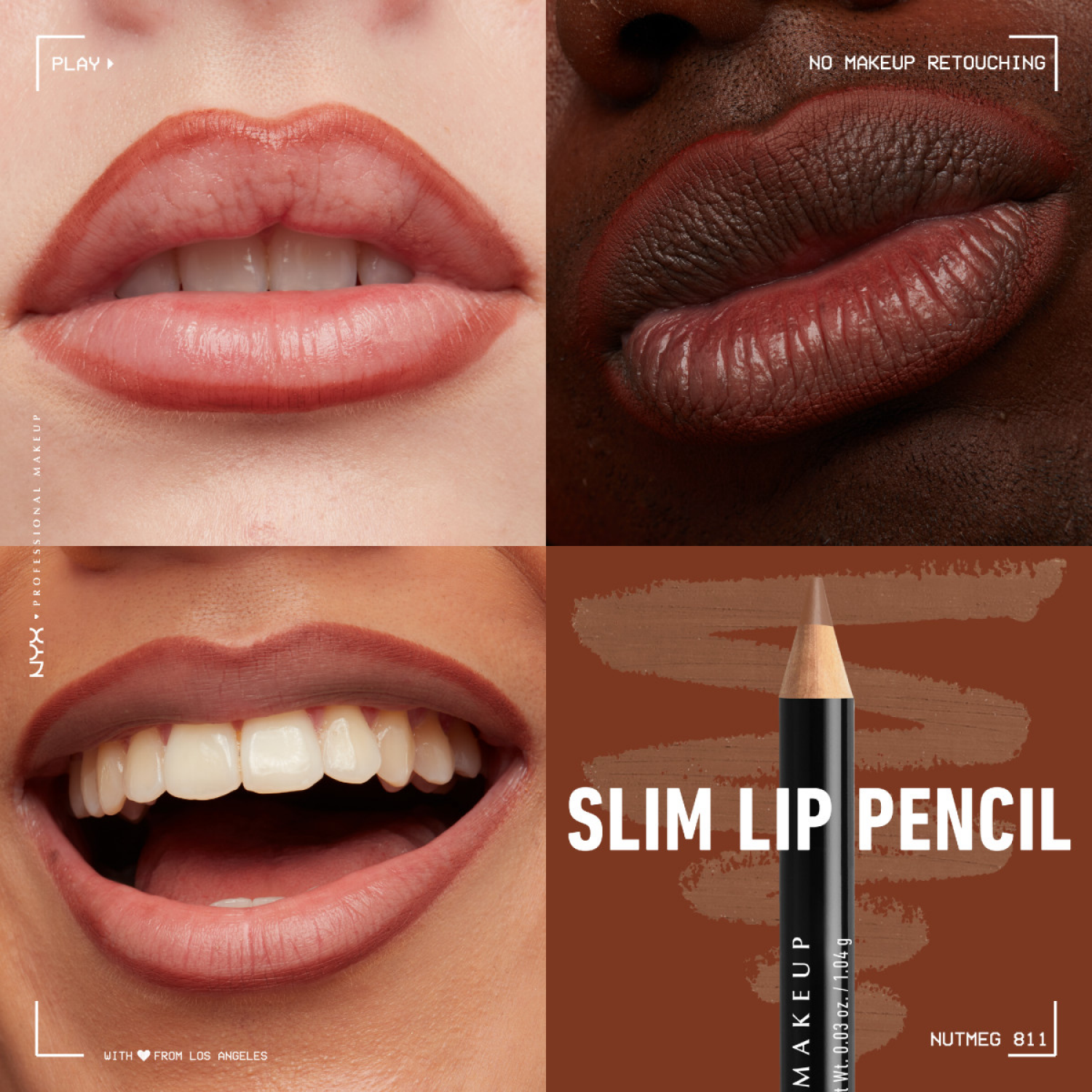 slide 5 of 5, NYX Professional Makeup Nutmeg Slim Lip Pencil, 0.04 oz