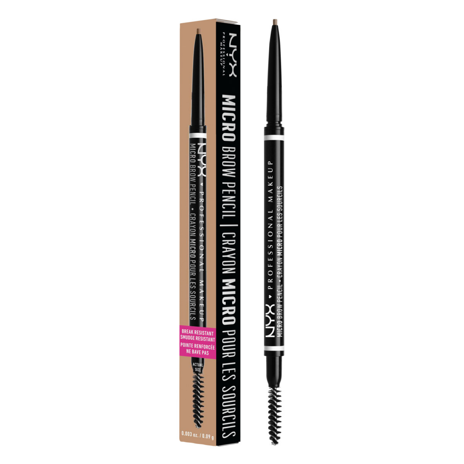 slide 3 of 8, Nyx Professional Makeup Waterproof Micro Brow Pencil - Ash Blonde, 0.003 oz