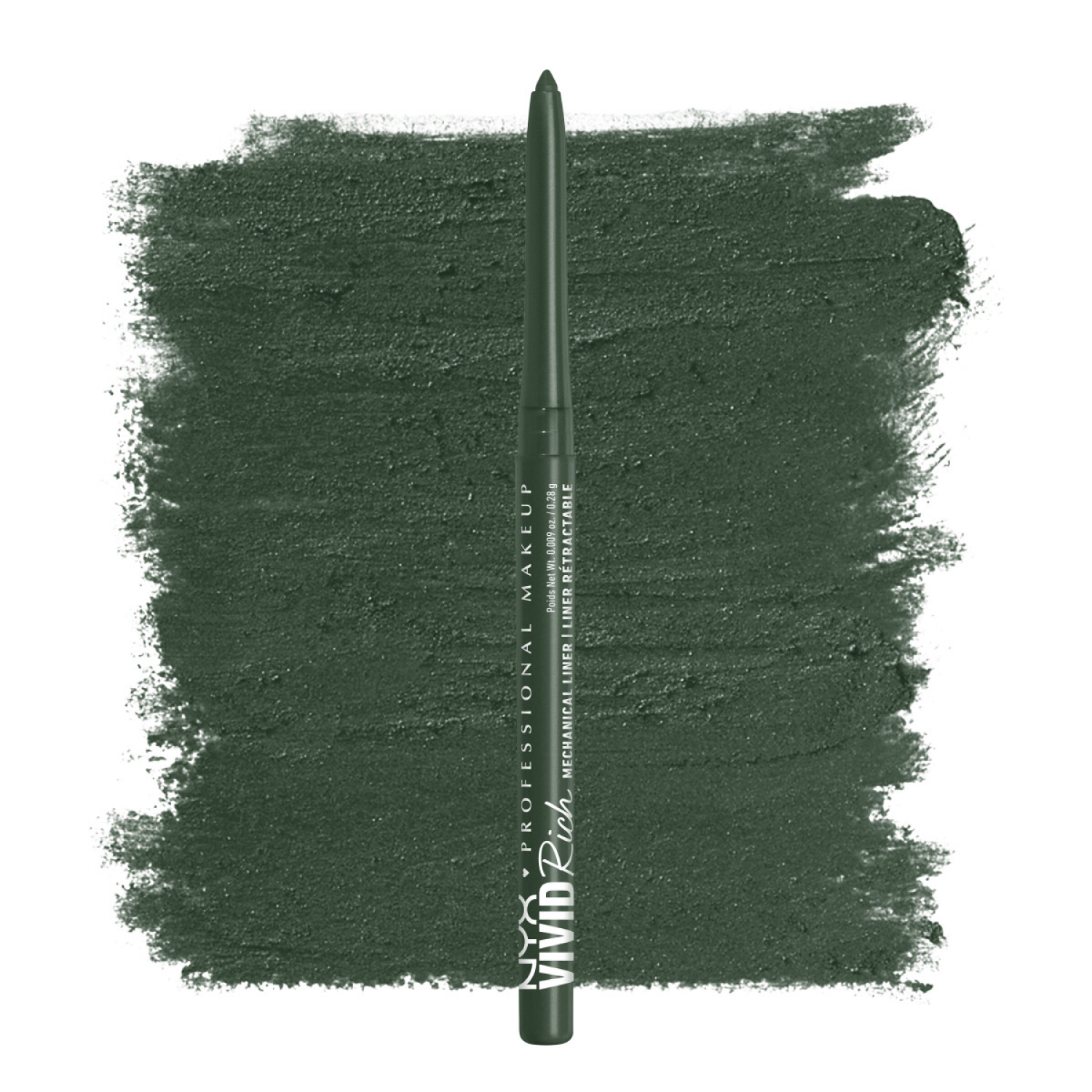 slide 6 of 8, Nyx Professional Makeup Vivid Rich Mechanical Liner Pencil - Emerald Empire, 0.009 oz