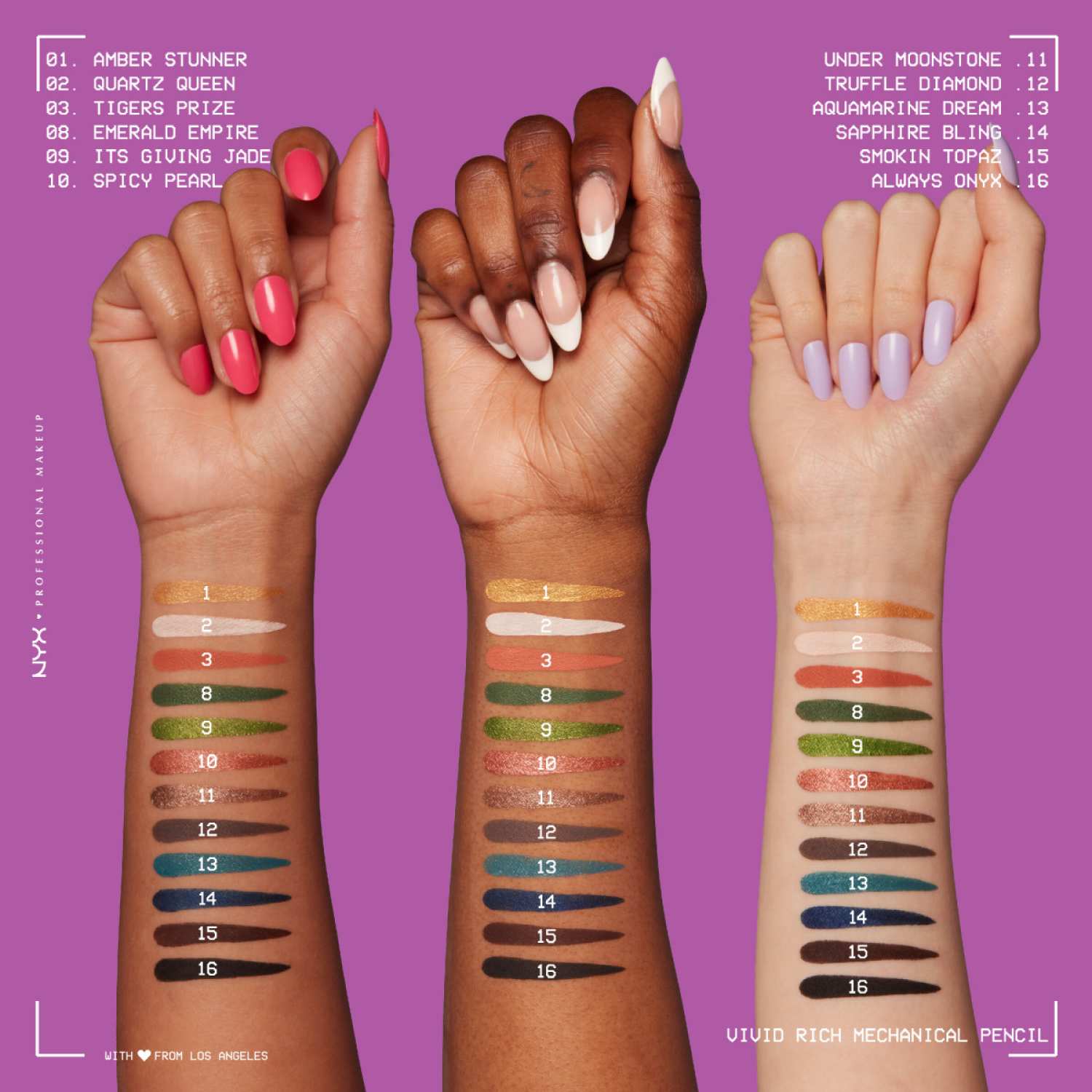 slide 8 of 8, Nyx Professional Makeup Vivid Rich Mechanical Liner Pencil - Emerald Empire, 0.009 oz