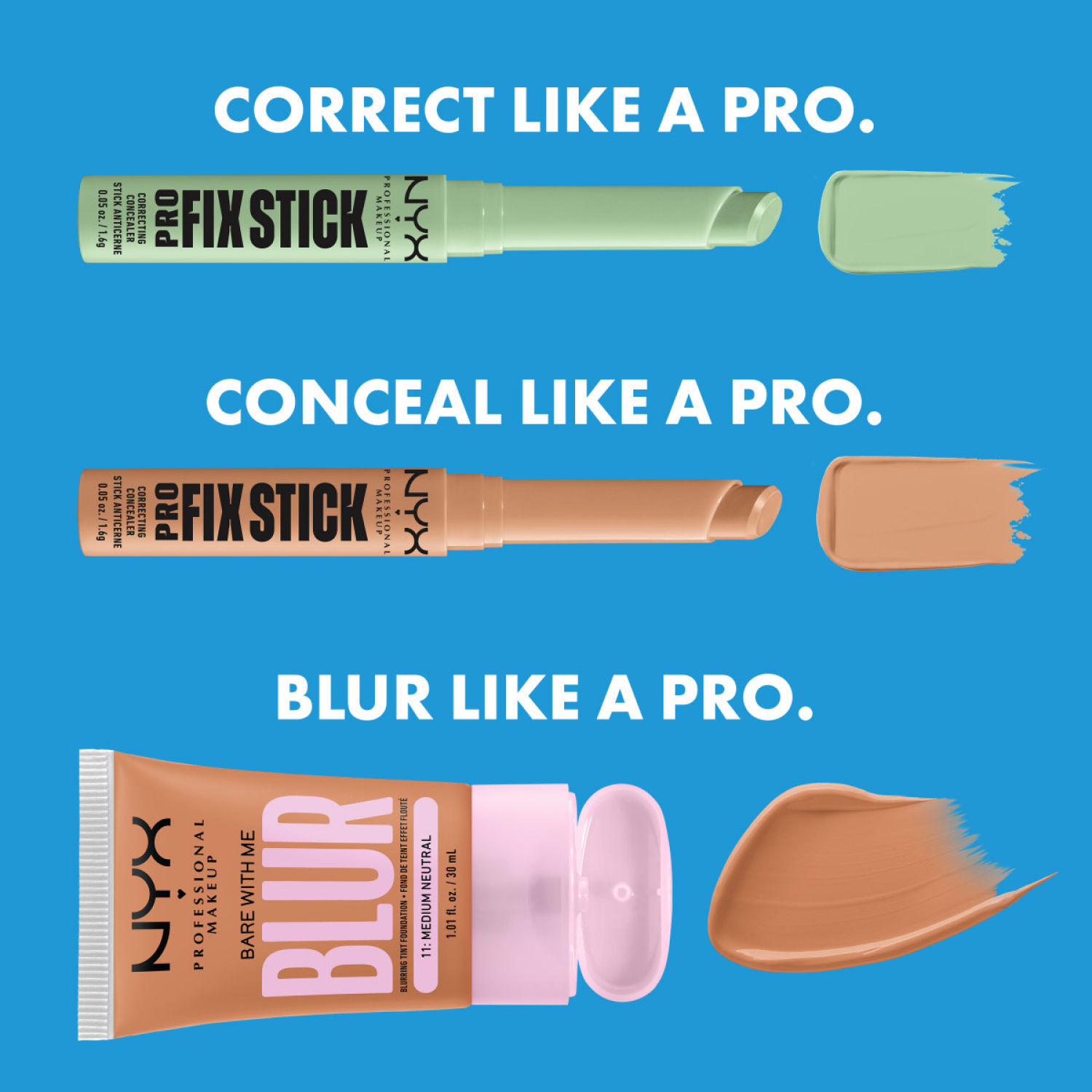 slide 5 of 8, Nyx Professional Makeup Concealers Pro Fix Stick - Walnut, 0.05 oz