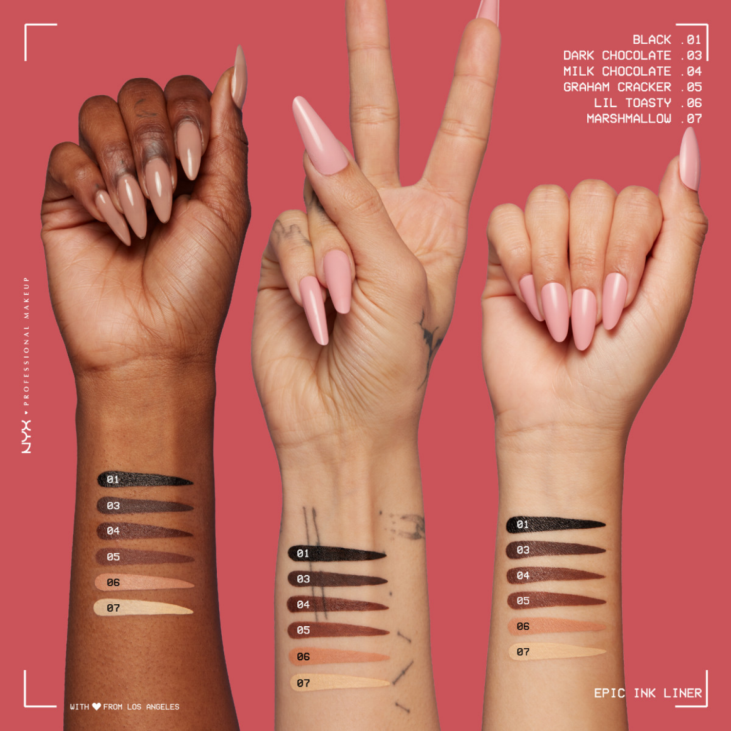 slide 7 of 8, NYX Professional Makeup Epic Ink Liner Waterproof 03 Dark Chocolate, 0.03 fl oz