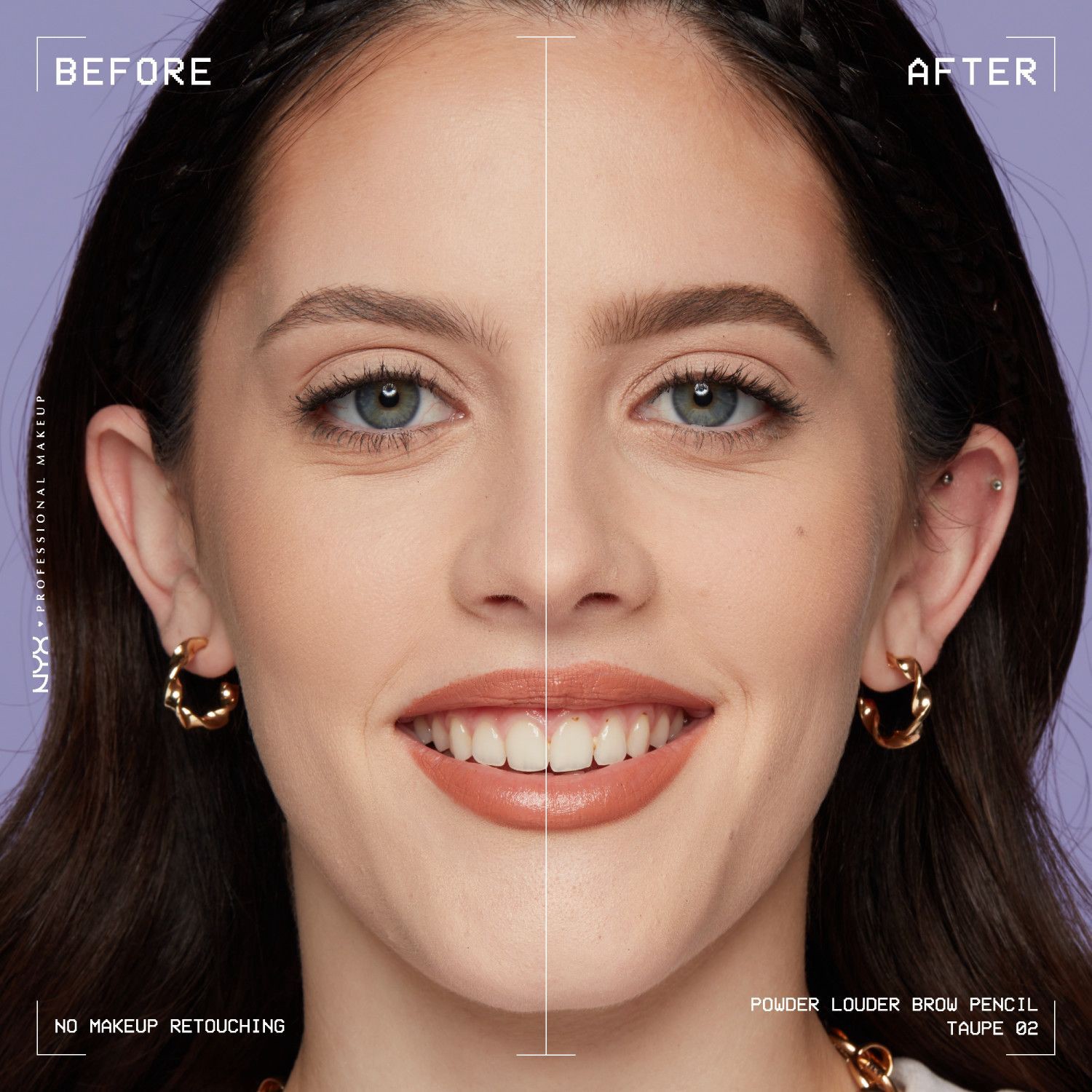 slide 4 of 14, NYX Professional Makeup Nyx Powder Louder Brow Pencil, Taupe, 04 oz