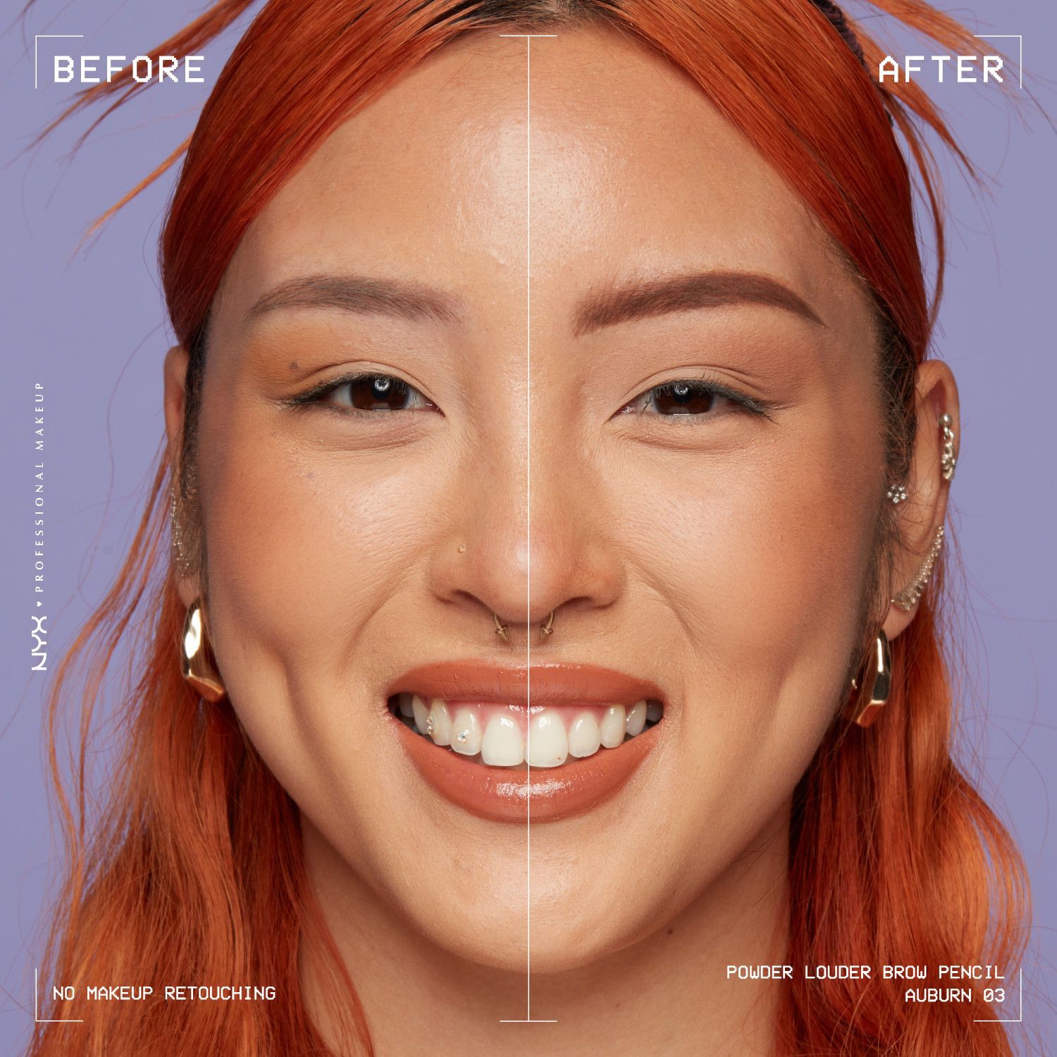 slide 10 of 14, NYX Professional Makeup Nyx Powder Louder Brow Pencil, Auburn, 04 oz