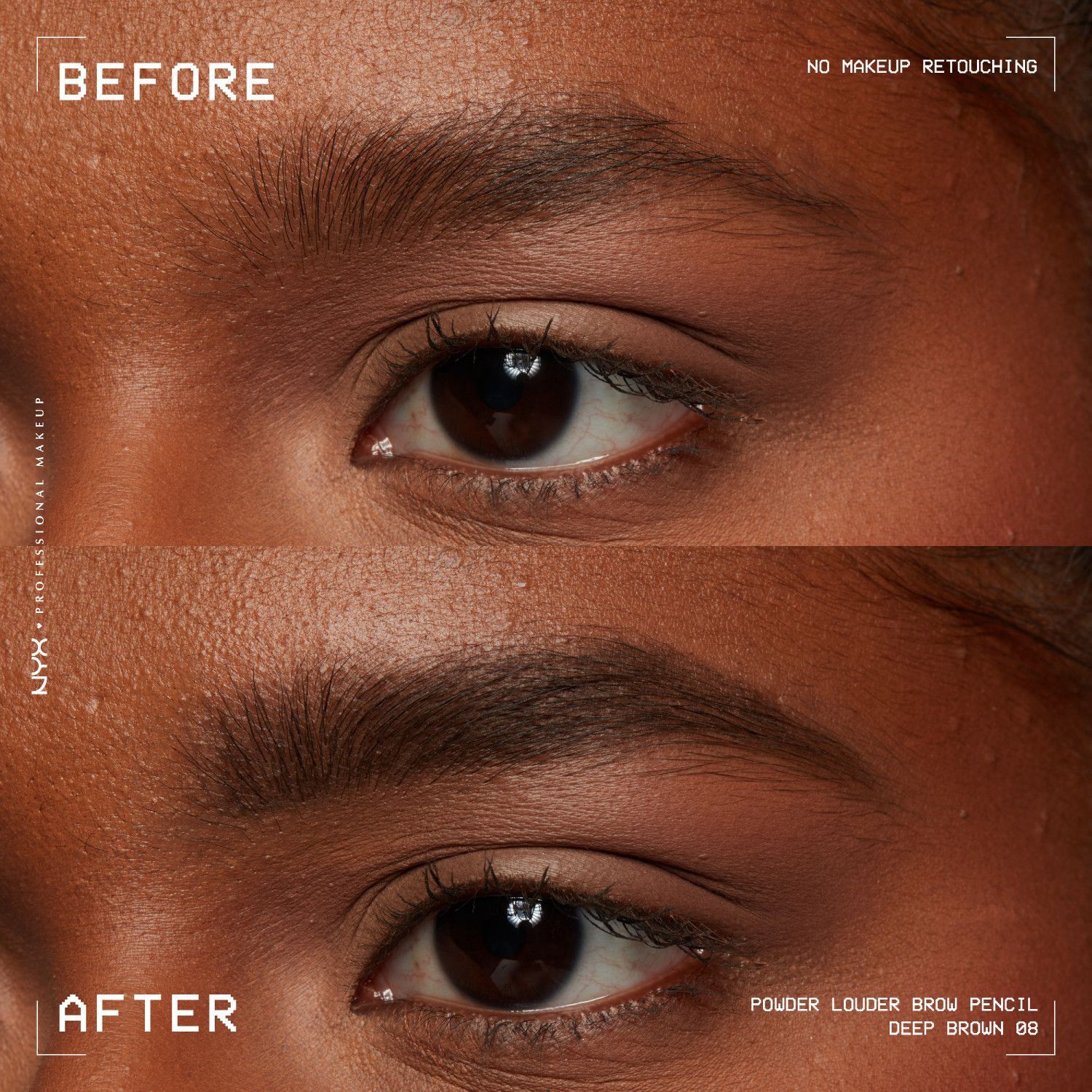 slide 7 of 14, NYX Professional Makeup Nyx Powder Louder Brow Pencil, Deep Brown, 04 oz