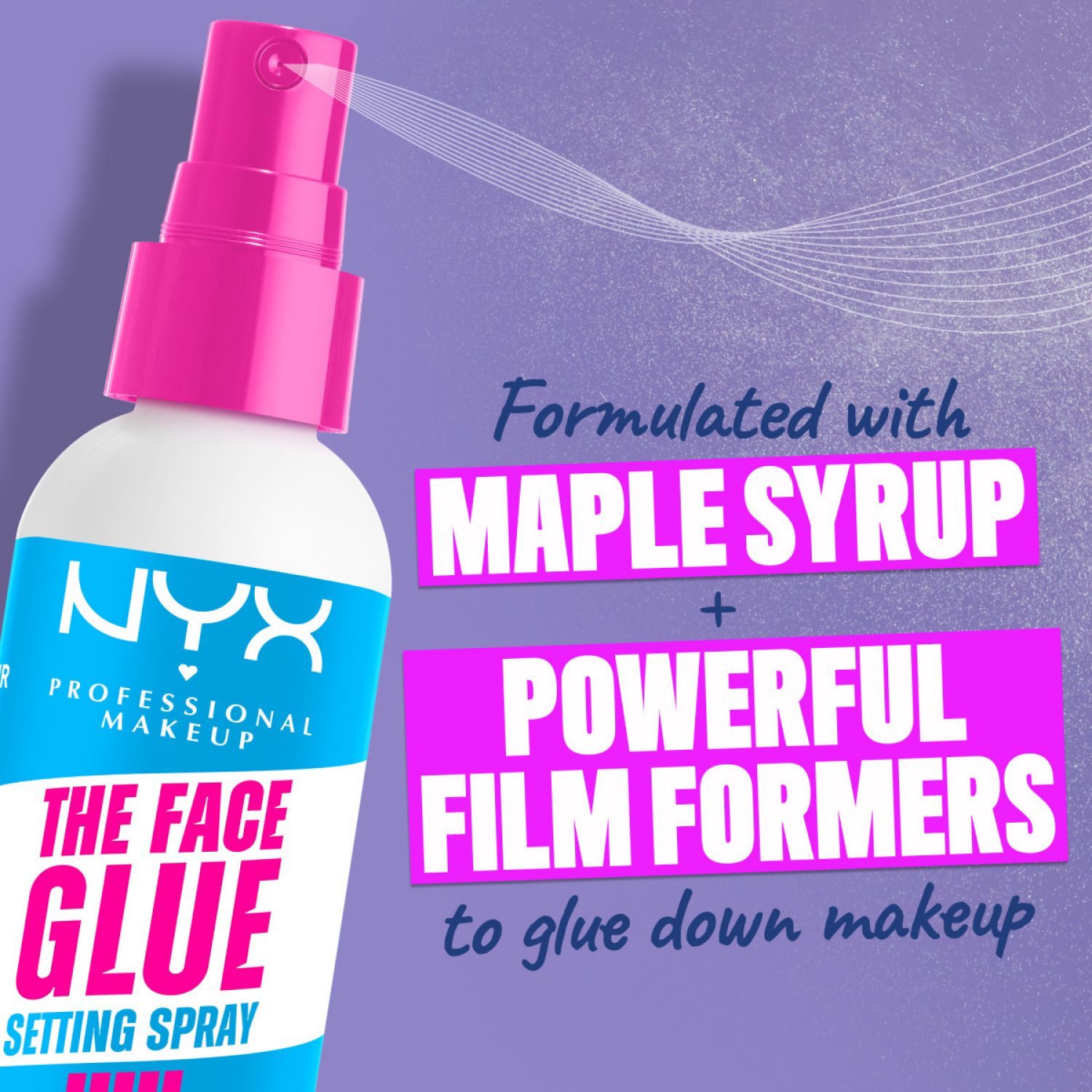 slide 2 of 5, NYX Professional Makeup The Face Glue Setting Spray, 2 fl oz