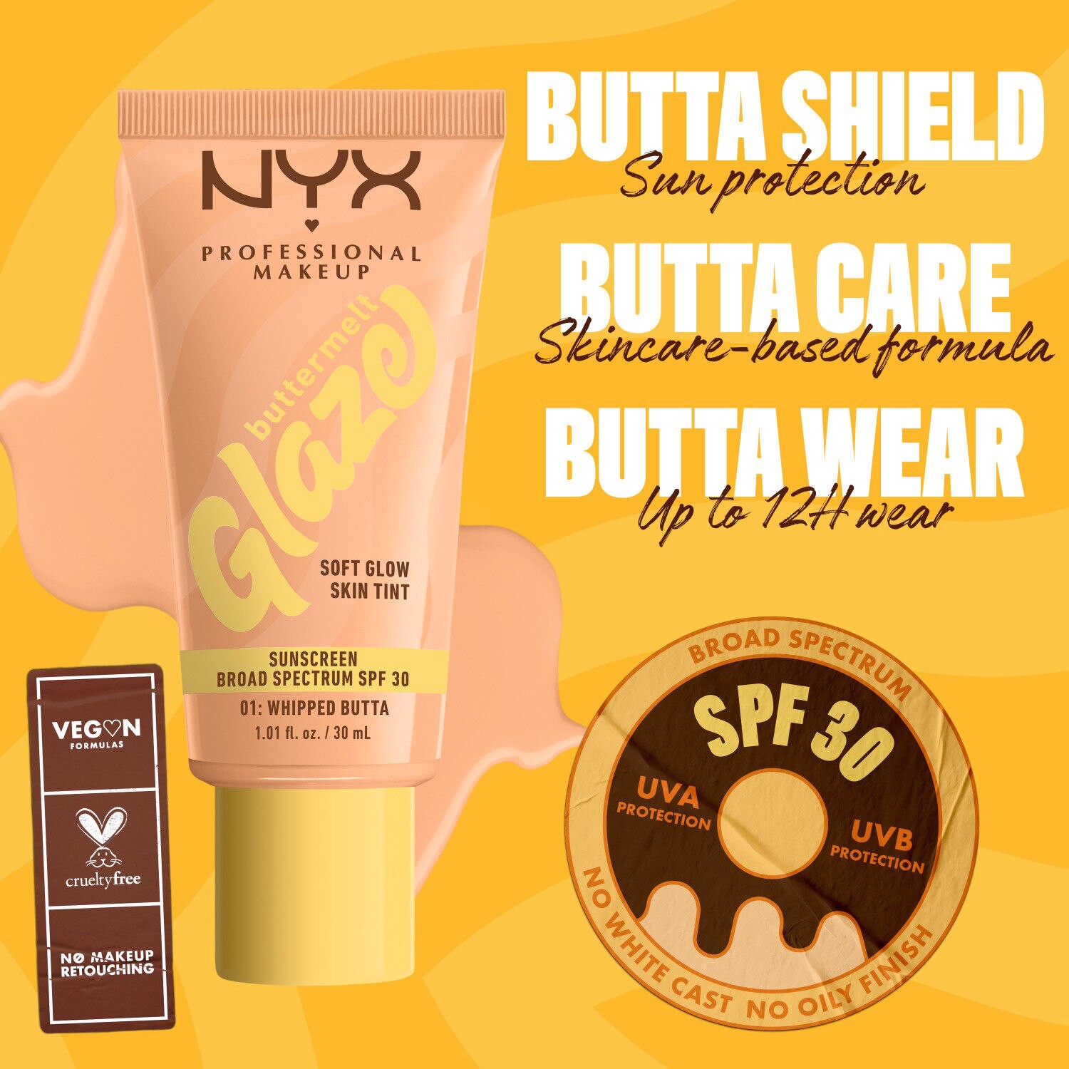 slide 12 of 16, NYX Professional Makeup NYX Buttermlt Glz Spf 30 Whipped Butta, 11 oz