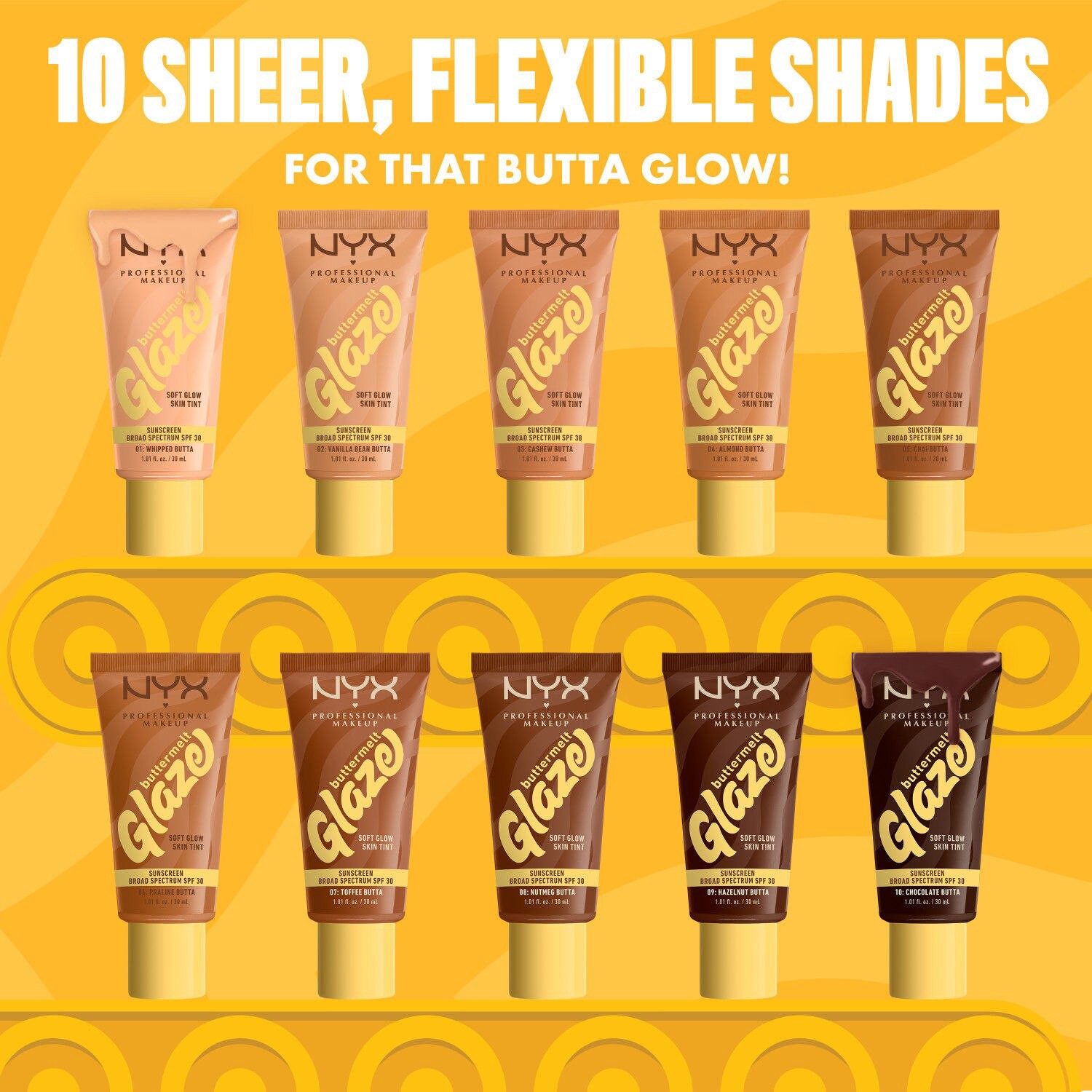 slide 9 of 16, NYX Professional Makeup NYX Buttermlt Glz Spf 30 Cashew Butta, 11 oz