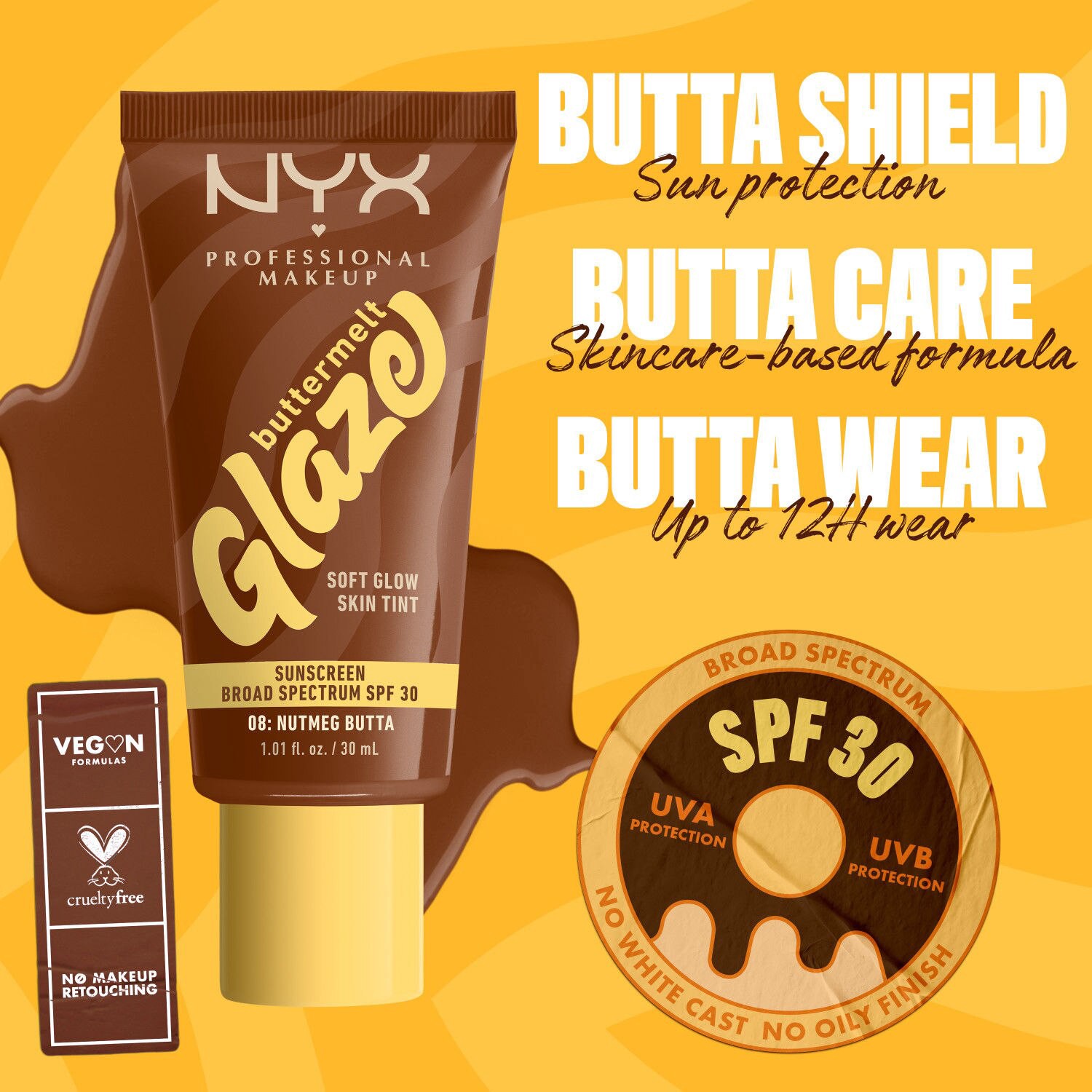 slide 16 of 16, NYX Professional Makeup NYX Buttermlt Glz Spf 30 Nutmeg Butta, 11 oz