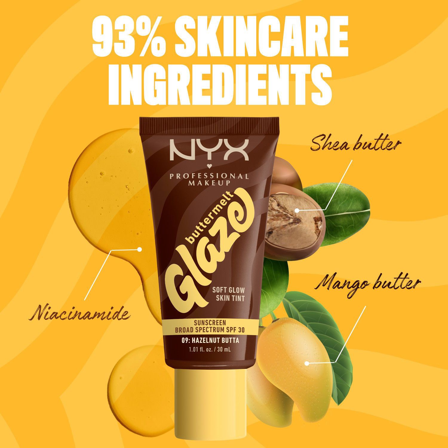 slide 17 of 17, NYX Professional Makeup NYX Buttermlt Glz Spf 30 Hazelnut Butta, 11 oz