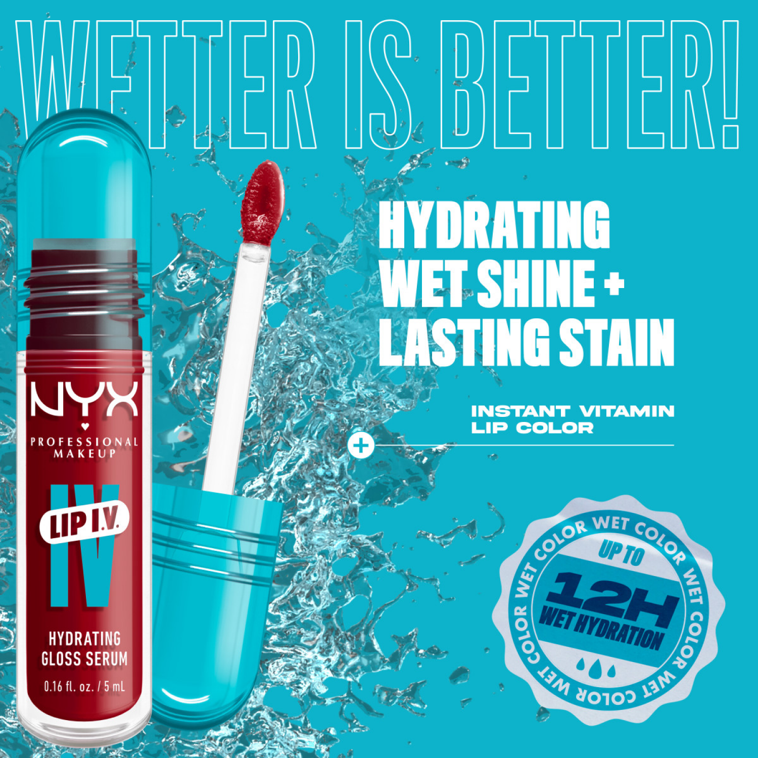 slide 5 of 5, Nyx Professional Makeup Nyx Wet Shot Iv Lip Color Serum Espresso Soak, 1 ct