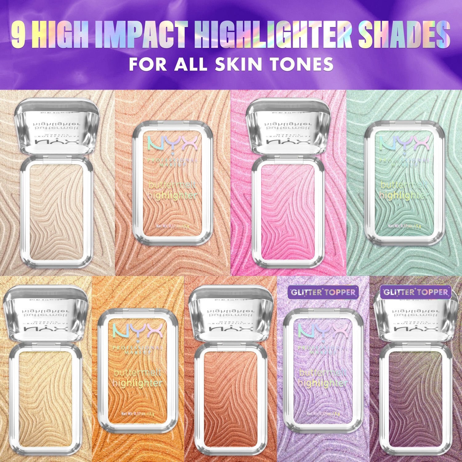 slide 4 of 12, NYX Professional Makeup Buttermelt Highltr Bright And Butta, 0.17 oz