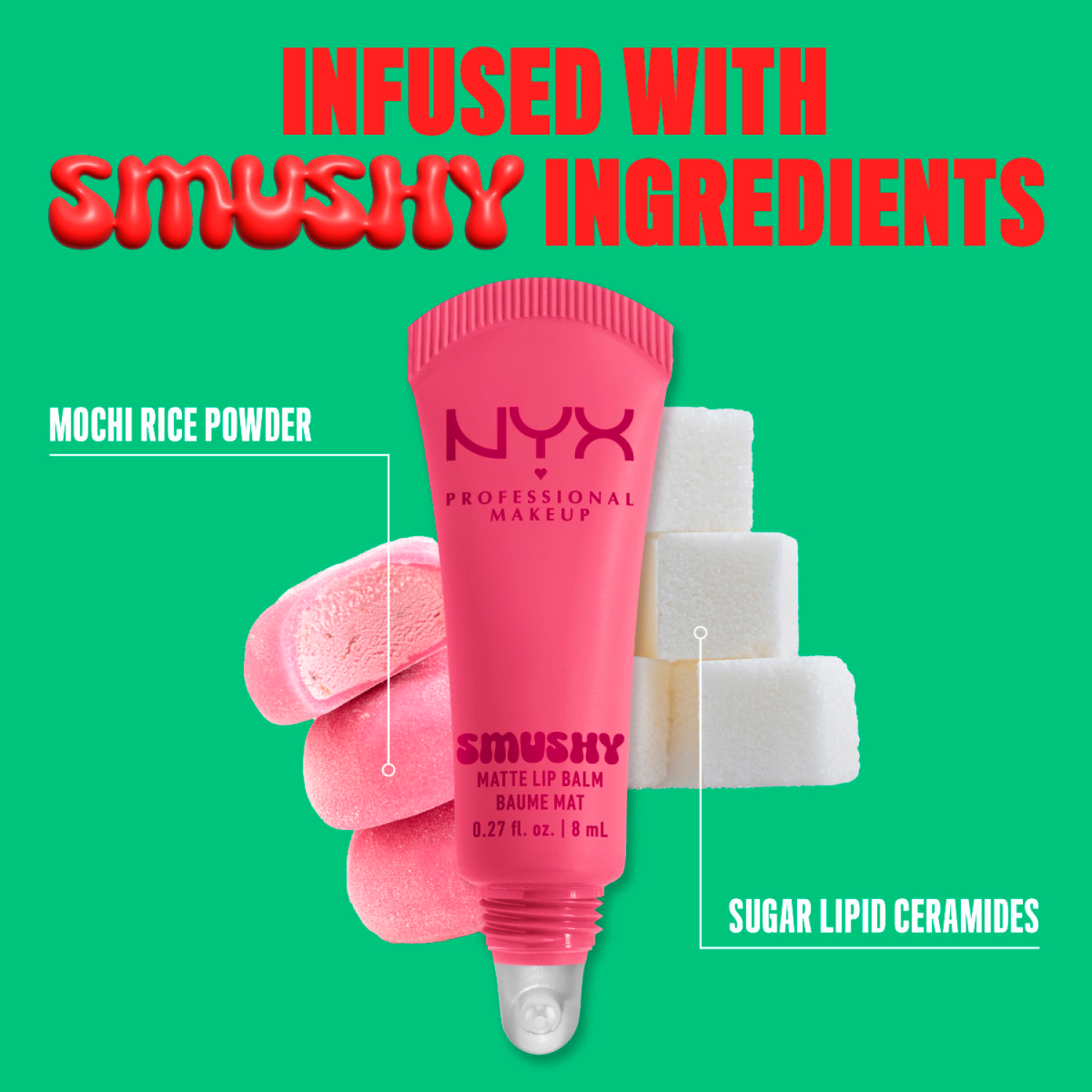 slide 5 of 8, NYX Professional MakeupProfessional Makeup NYX Professional MakeupSmushy Matte Lip Balm : Swipe Sesh, 0.27 oz