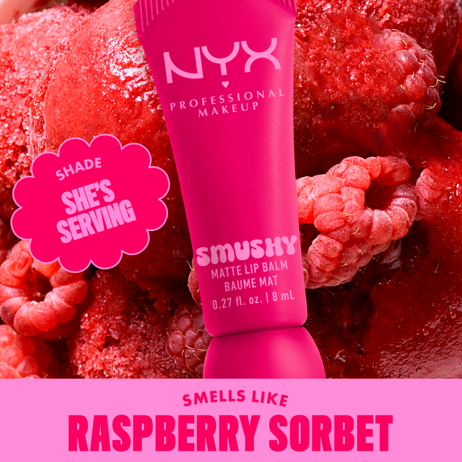 slide 7 of 8, NYX Professional MakeupProfessional Makeup NYX Professional MakeupSmushy Matte Lip Balm : She's Serving, 0.27 oz