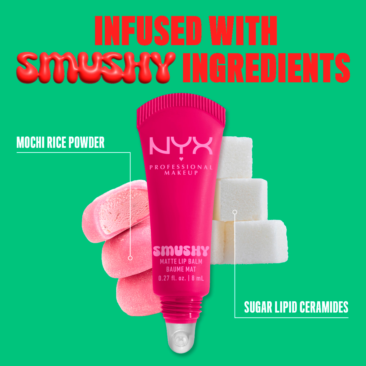 slide 7 of 8, NYX Professional MakeupProfessional Makeup NYX Professional MakeupSmushy Matte Lip Balm : She's Serving, 0.27 oz