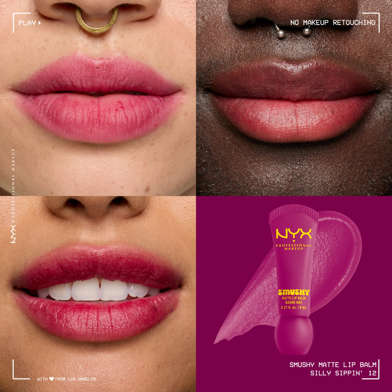 slide 4 of 5, NYX Professional Makeup Matte NYX Professional Makeup Smushy Matte Lip Balm, Silly Sippin', Silly Sippin', 0.27 fl oz, 0.27 fl oz