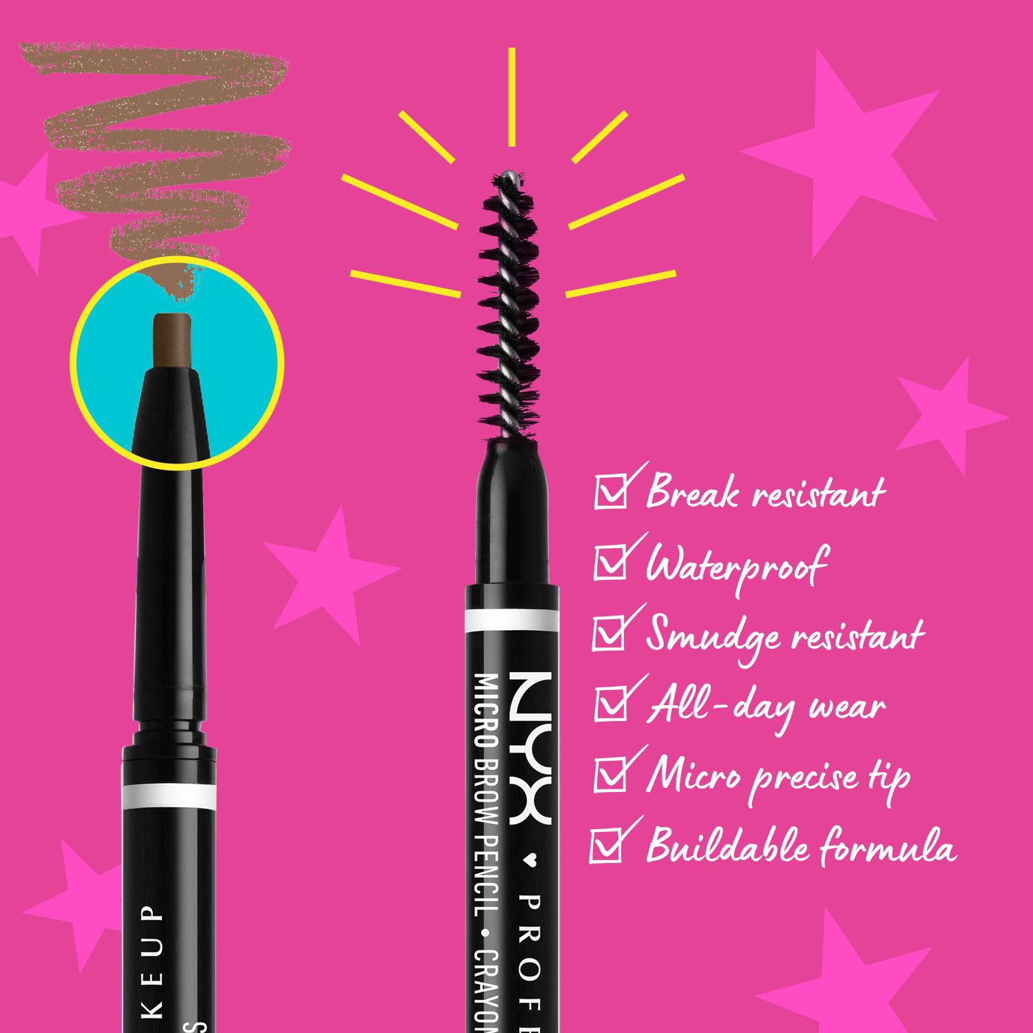 slide 6 of 10, NYX Professional MakeupProfessional Makeup NYX Professional MakeupBrow Pencil 0.003 oz, 0.003 oz