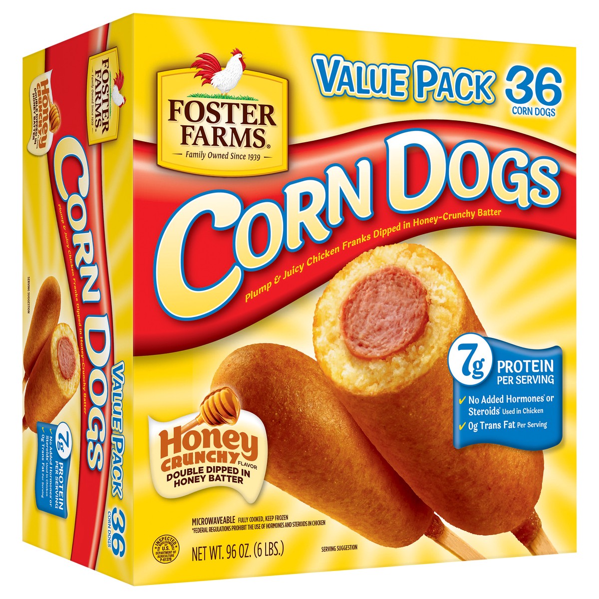 slide 5 of 9, Foster Farms Crunchy Honey Corn Dogs Value Pack 36 ea, 36 ct