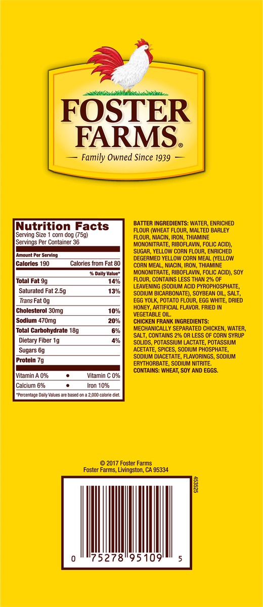 slide 4 of 9, Foster Farms Crunchy Honey Corn Dogs Value Pack 36 ea, 36 ct