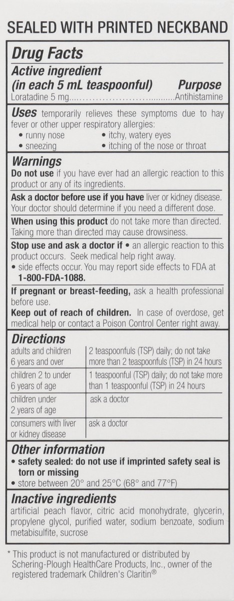 slide 3 of 5, Rite Aid Loratadine, Antihistamine, Syrup, Children 4 oz., 4 oz