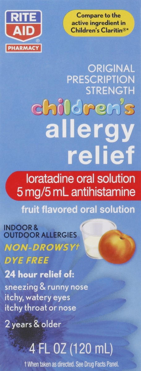 slide 5 of 5, Rite Aid Loratadine, Antihistamine, Syrup, Children 4 oz., 4 oz