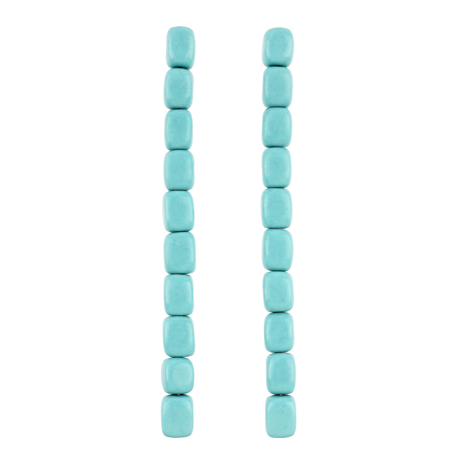 slide 3 of 3, Turquoise Reconstituted Howlite Potato Beads By Bead Landing, 9mm-12mm