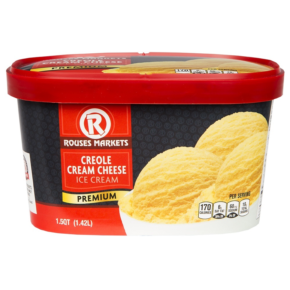 slide 1 of 1, Rouses Creole Cream Cheese Ice Cream, 1.5 qt