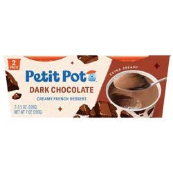 Petit Pot Dark Chocolate Creamy French Dessert 2 - 3.5 oz Cups