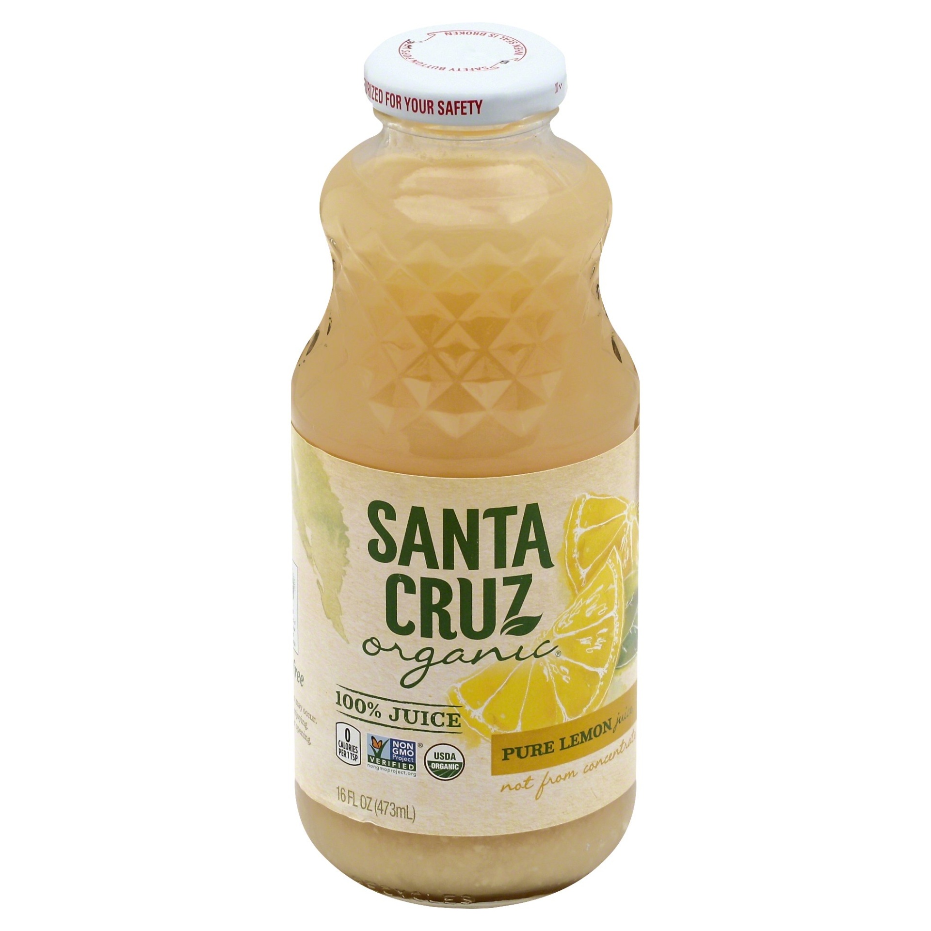 slide 1 of 1, Santa Cruz Organic Pure Lemon Juice, 16 fl oz