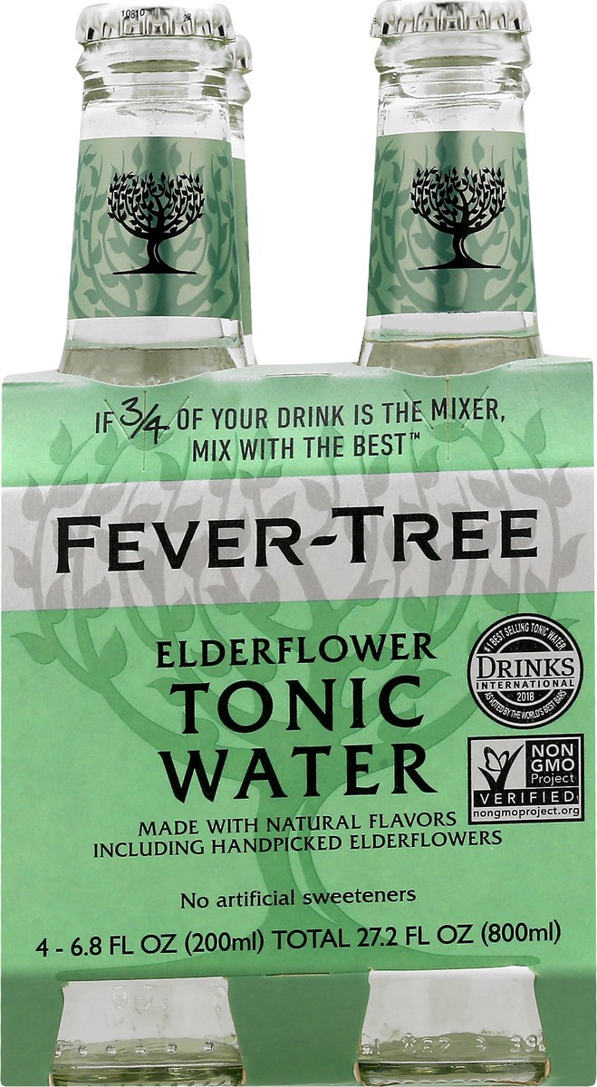 slide 5 of 9, Fever-Tree Elderflower Tonic Water 4x200ml, 4 ct; 200 ml