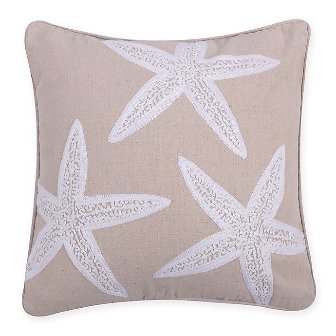 slide 1 of 1, Levtex Home Starfish Square Throw Pillow - Taupe, 1 ct