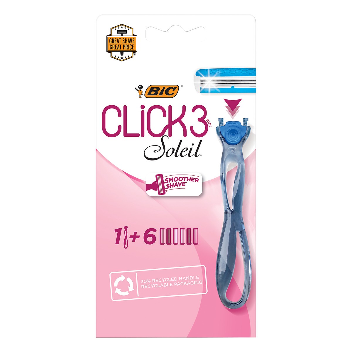 slide 1 of 3, Bic Simply Soleil Click 6Ct, 1 ct