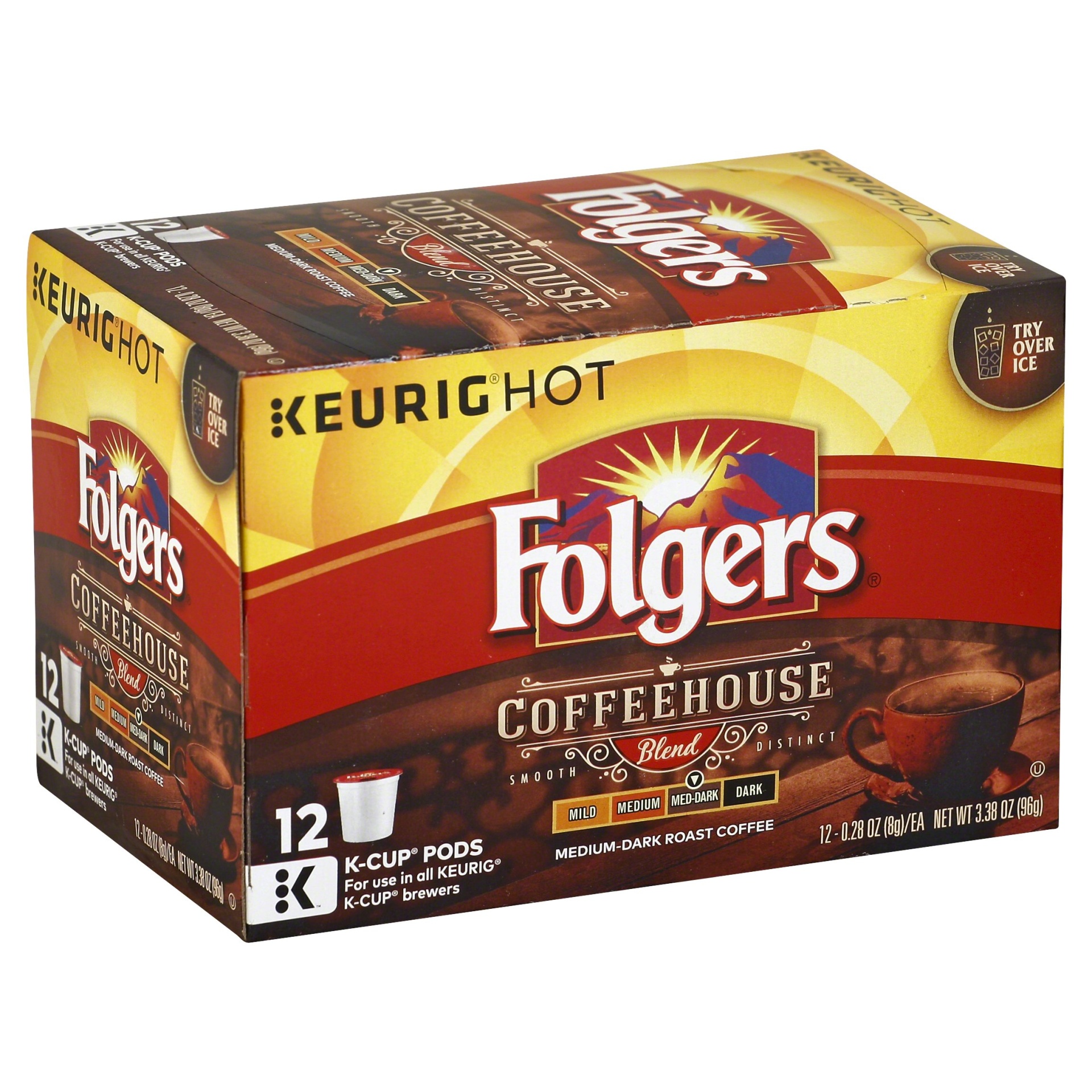 slide 1 of 1, Folgers Coffee House Blend K Cup Pods - 12 ct, 12 ct