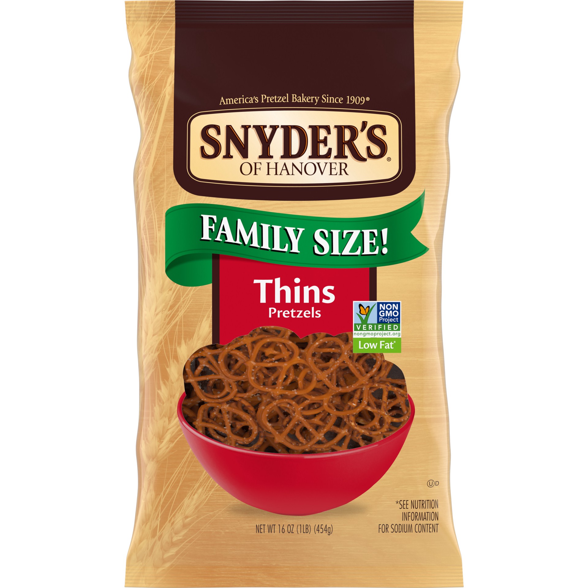 slide 1 of 5, Snyder's of Hanover Thins Pretzels, 16 oz