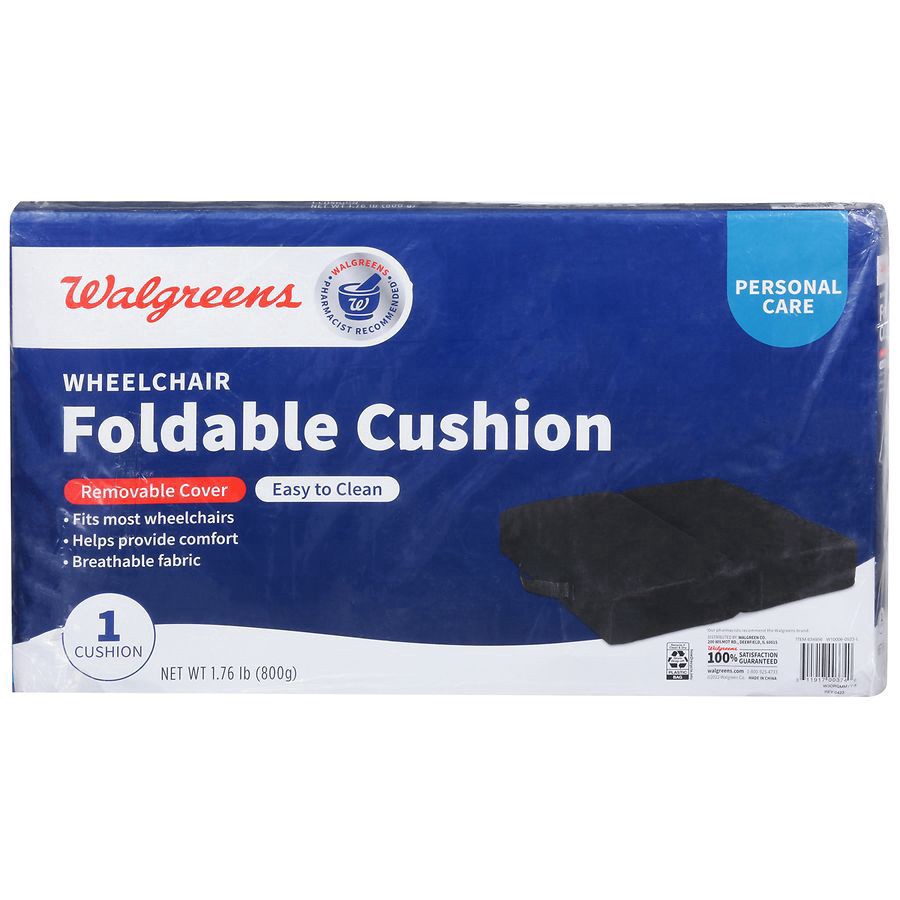 slide 1 of 5, Walgreens Foldable Wheelchair Cushion, 1 ct