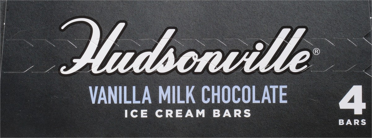 slide 3 of 9, Hudsonville Vanilla Milk Chocolate Ice Cream Bars 4 ea, 12 oz