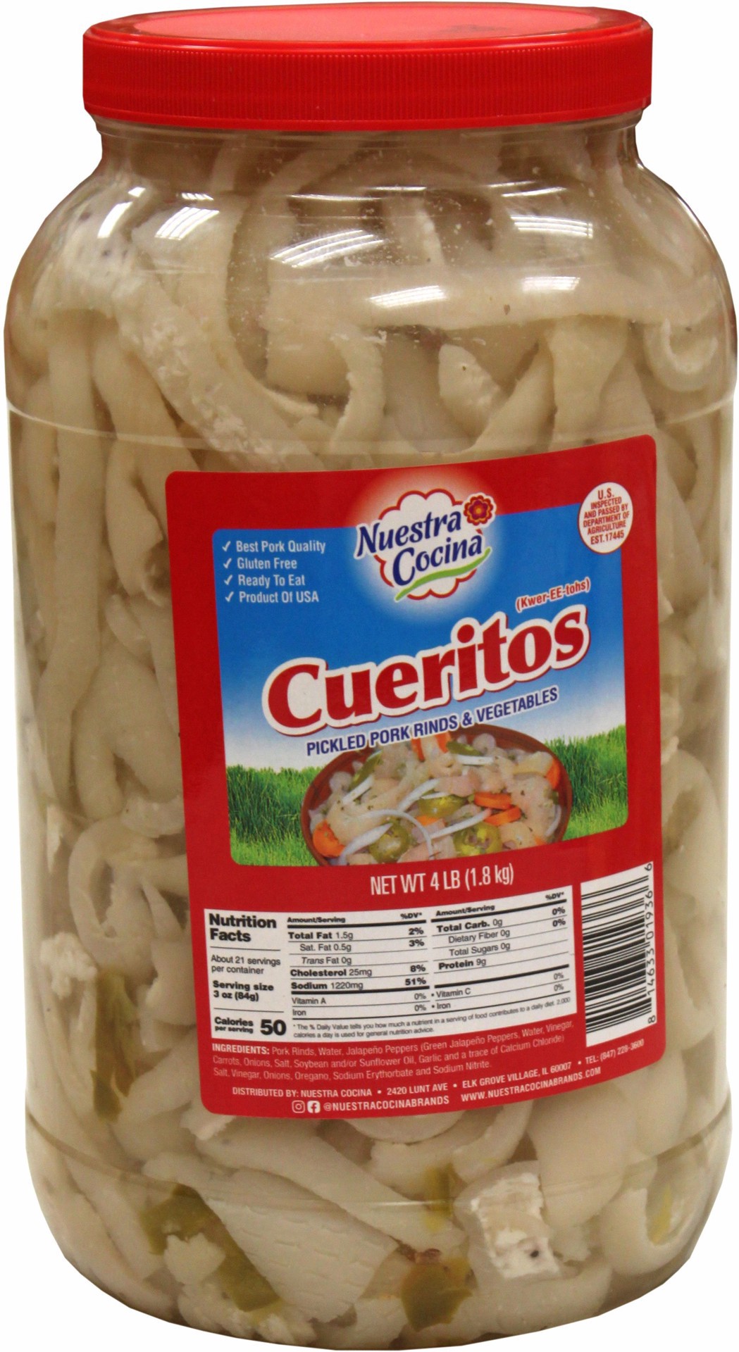 slide 1 of 1, Nuestra Cocina Cueritos, 4 lb