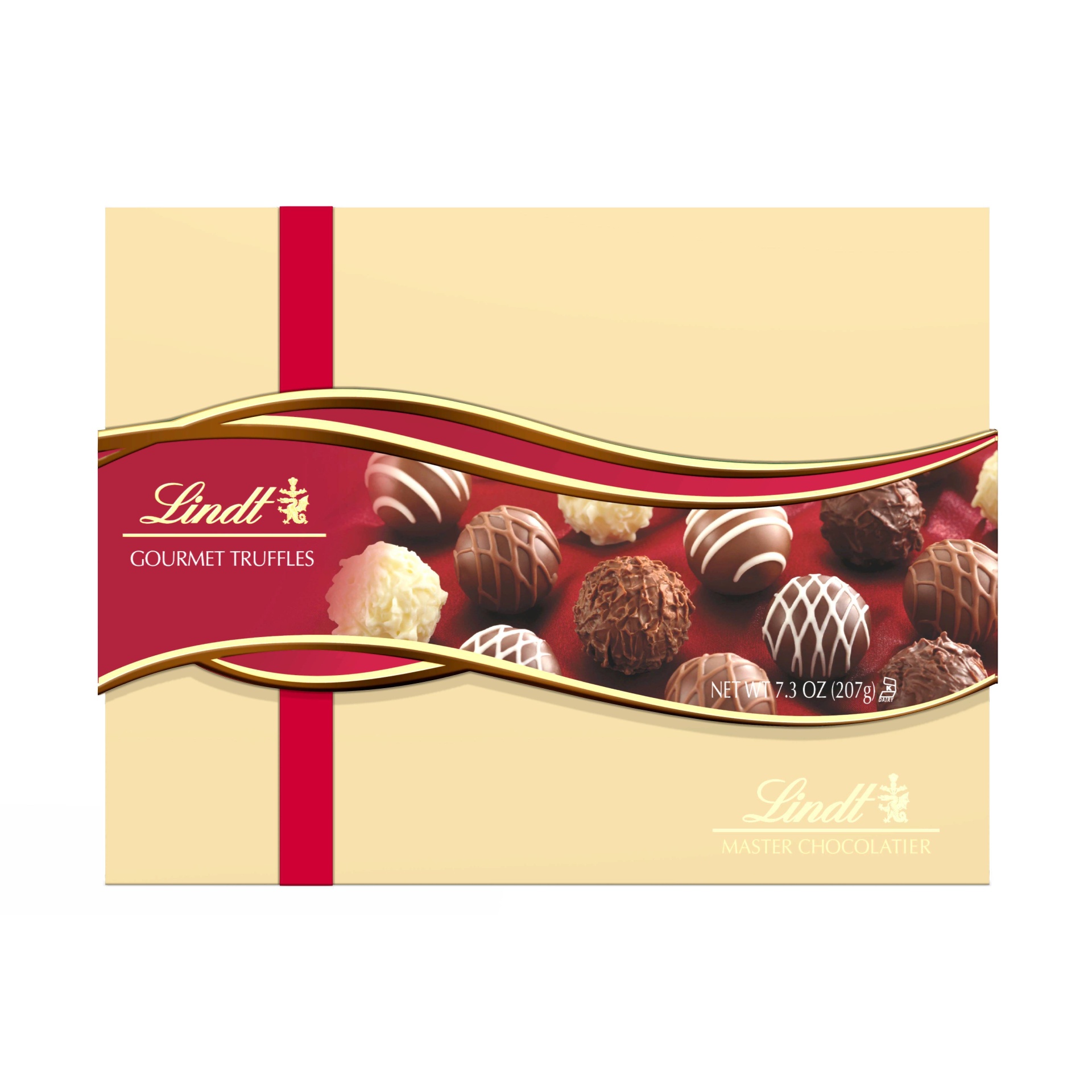 slide 1 of 4, Lindt Holiday Gourmet Truffels Gift Box, 7.3 oz