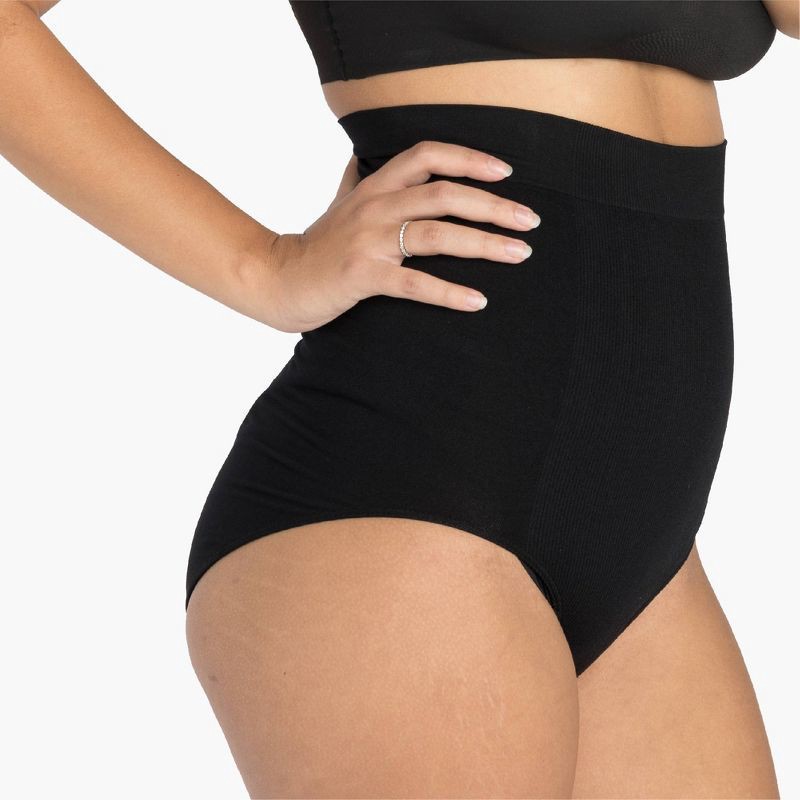slide 2 of 5, UpSpring Post Baby Panty Postpartum Recovery Underwear - Black - S/M, 1 ct