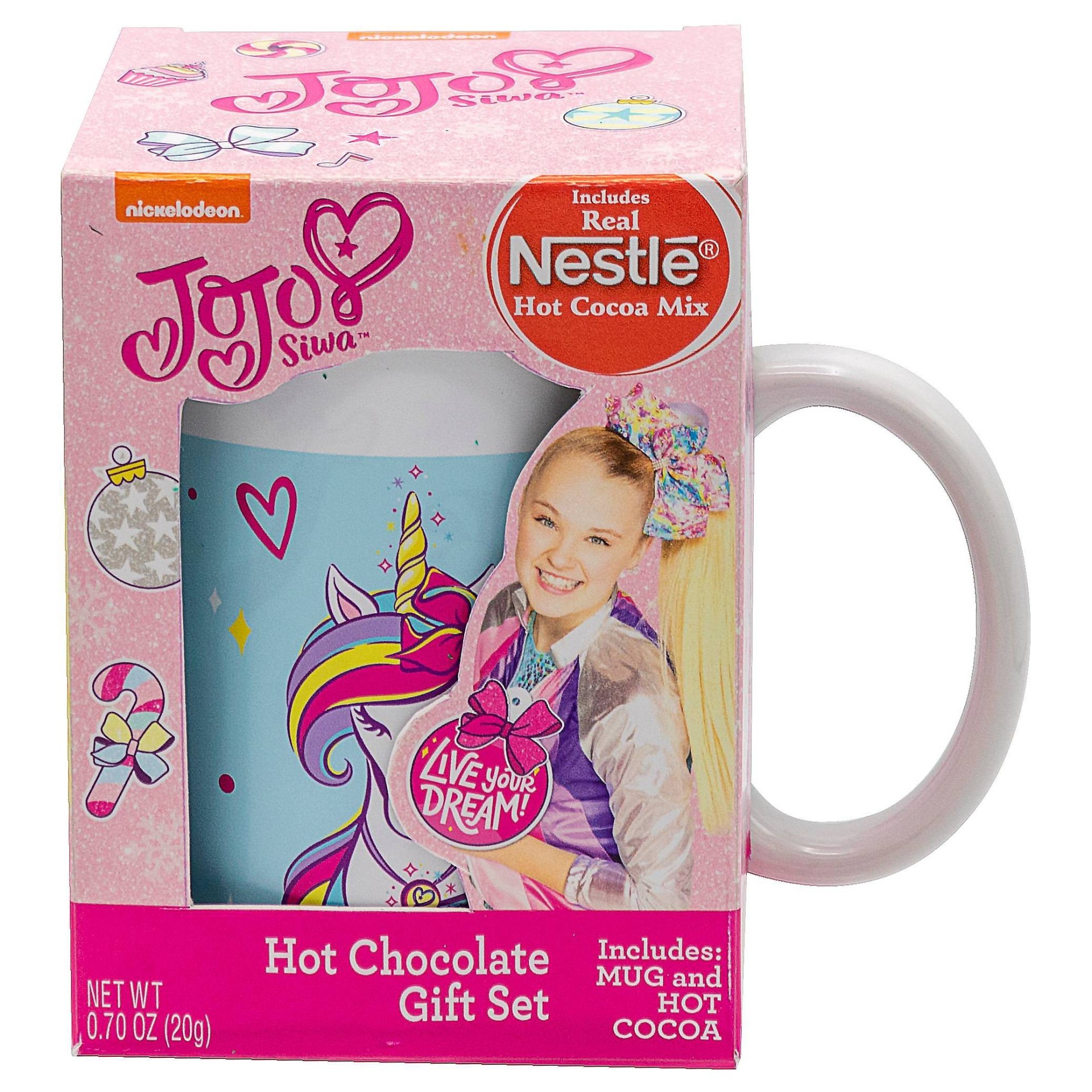 slide 1 of 2, JoJo Siwa Holiday Mug with Cocoa, 0.7 oz