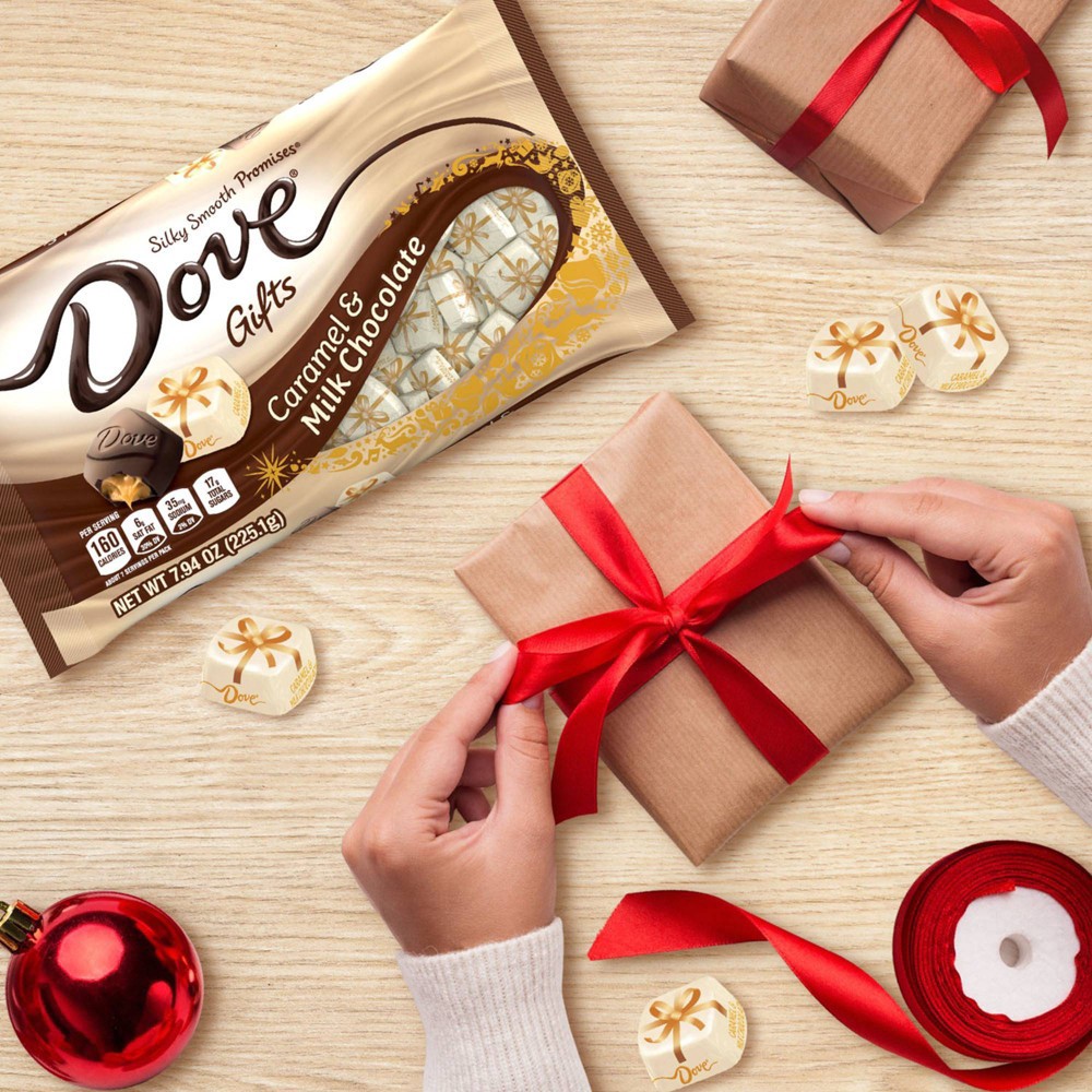 slide 4 of 7, Dove Chocolate Dove Holiday Promises Silky Smooth Caramel & Milk Chocolate - 7.94oz, 7.94 oz