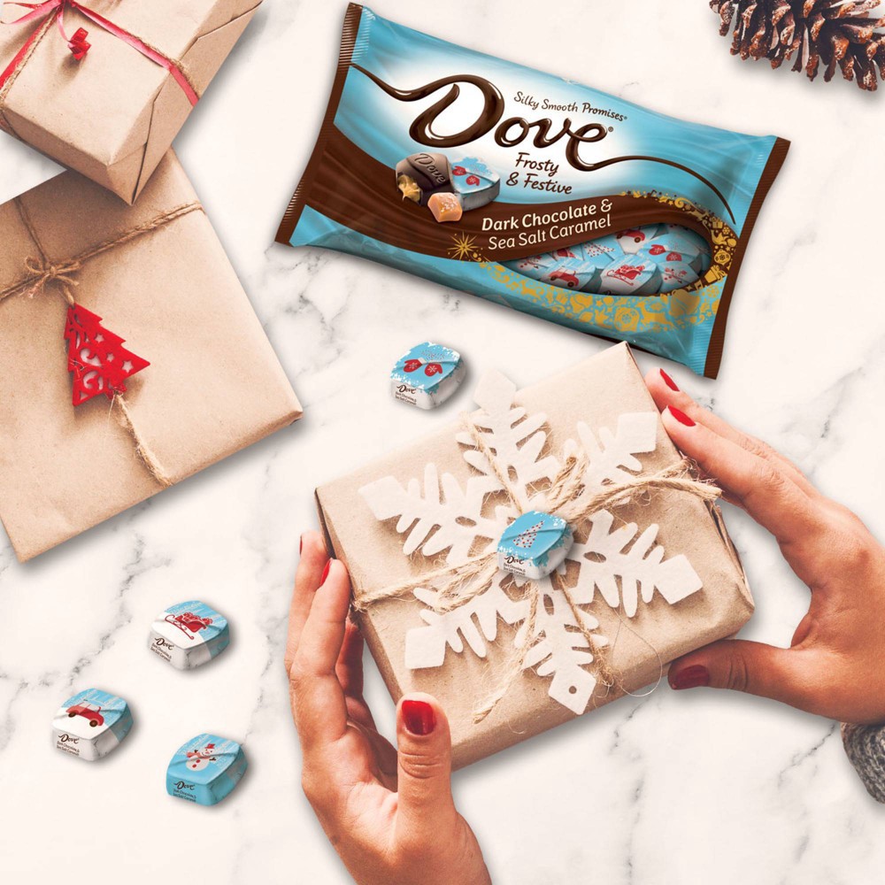 slide 4 of 7, Dove Chocolate Dove Holiday Promises Silky Smooth Dark Chocolate & Sea Salt Caramel - 7.94oz, 7.94 oz