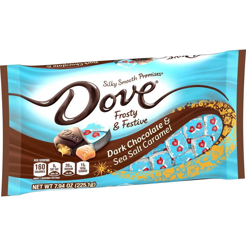 slide 6 of 7, Dove Chocolate Dove Holiday Promises Silky Smooth Dark Chocolate & Sea Salt Caramel - 7.94oz, 7.94 oz